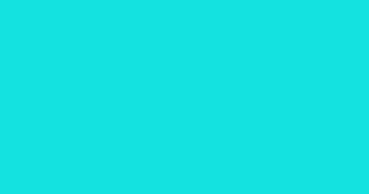 #13e2df bright turquoise color image