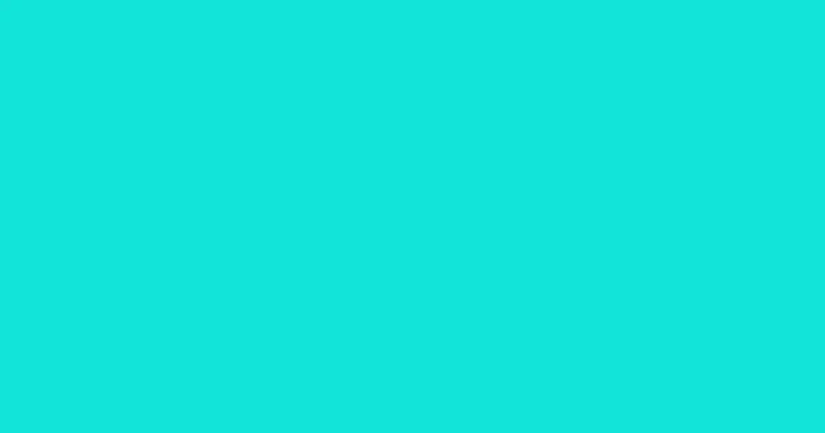 #13e4d8 bright turquoise color image