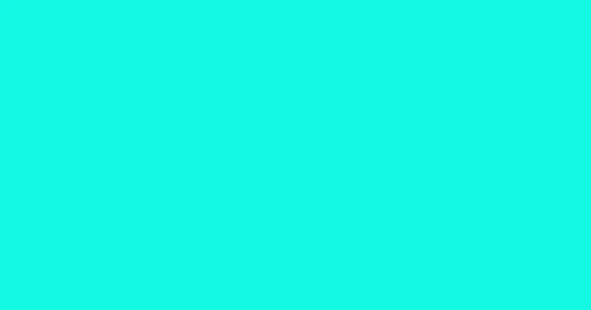 #13f9e2 bright turquoise color image