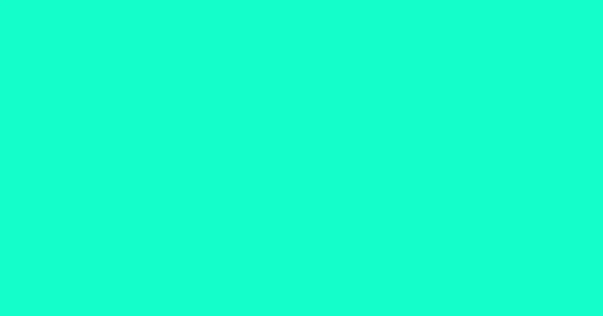 #13fec9 bright turquoise color image