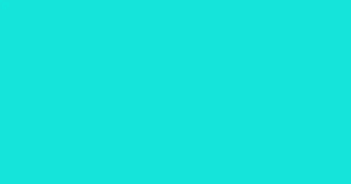 #14e4da bright turquoise color image