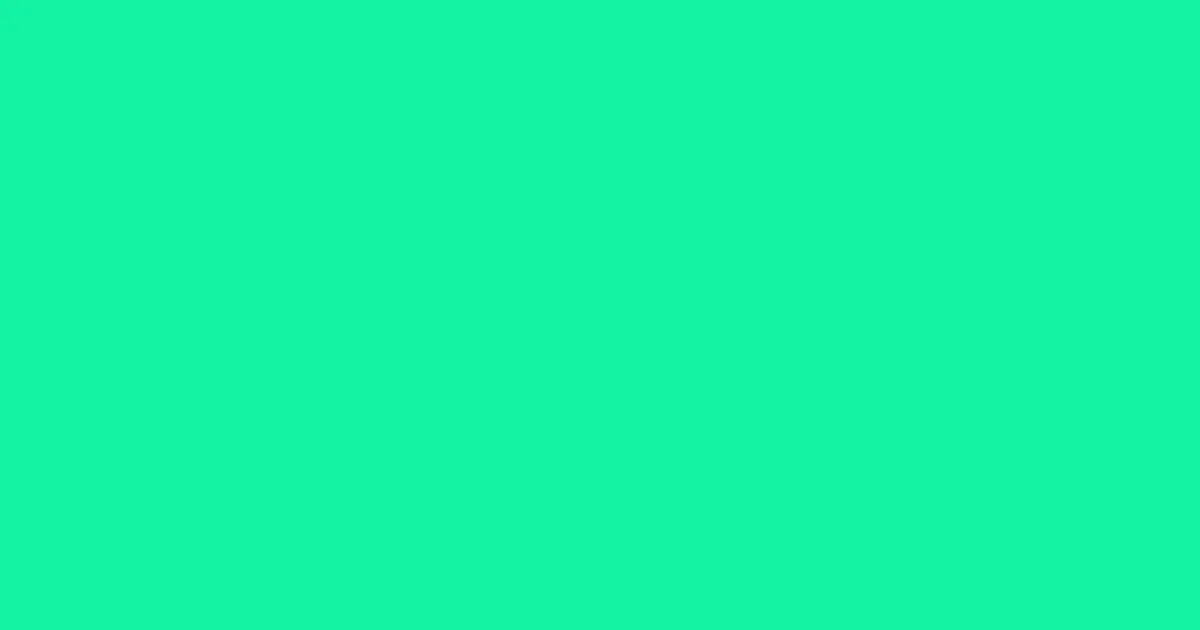 #14f2a5 caribbean green color image