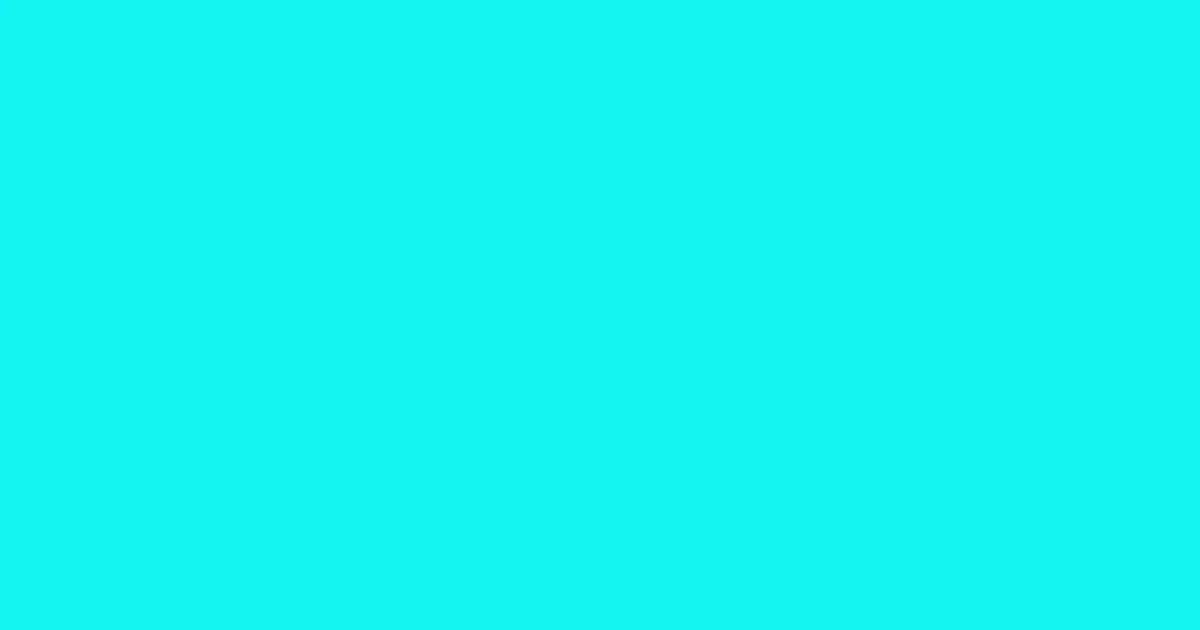 #14f4ef bright turquoise color image