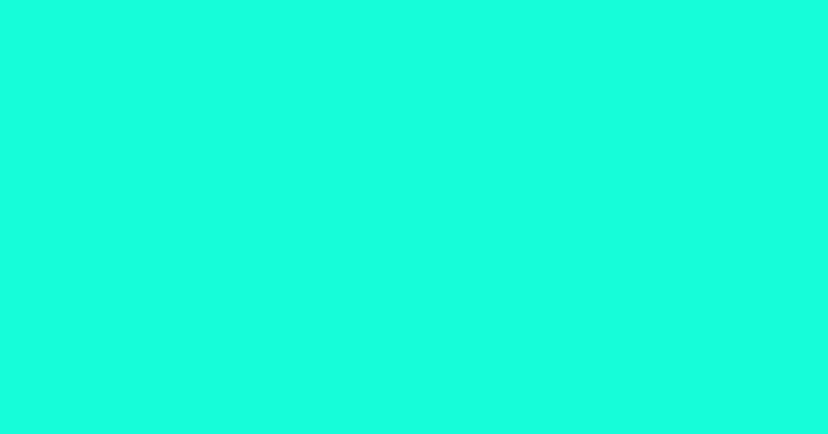 #14fcd9 bright turquoise color image