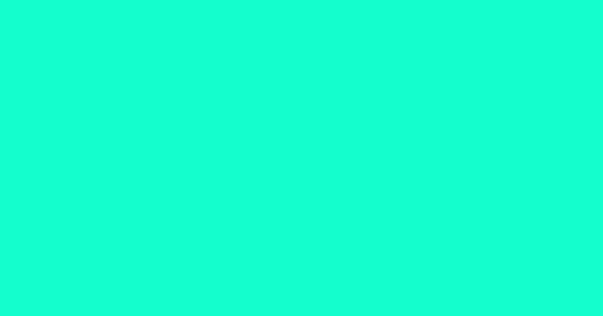 #14fdcb bright turquoise color image