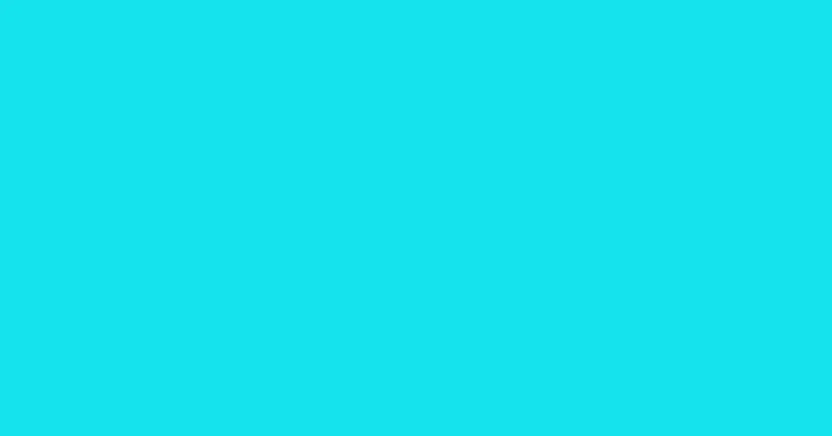 #15e2ed bright turquoise color image