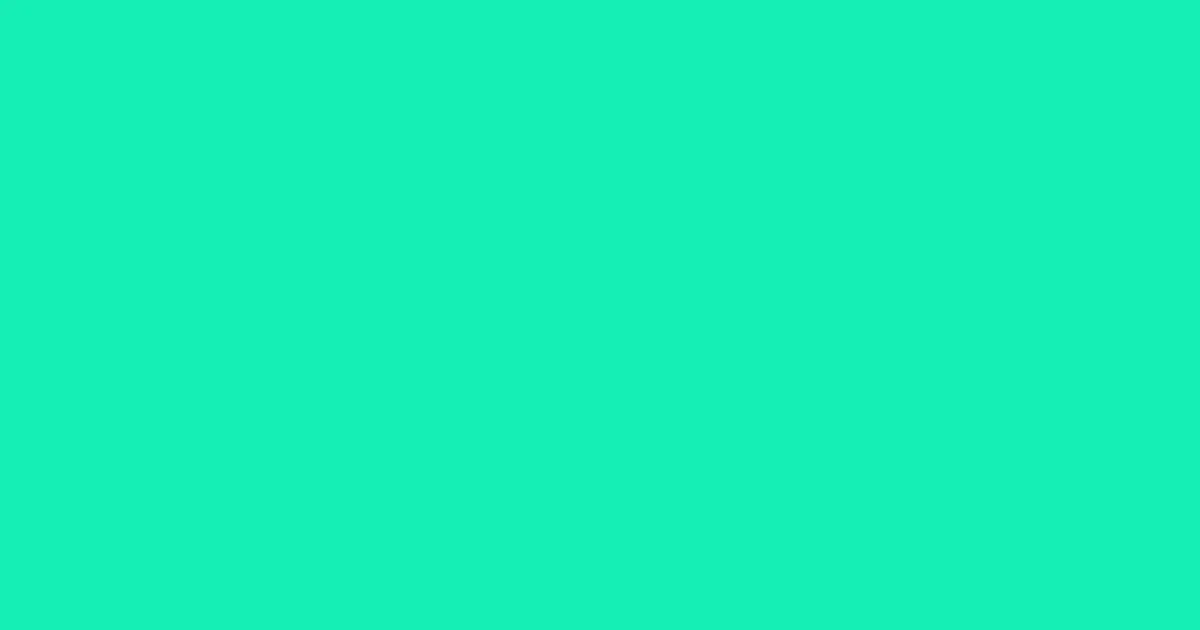 #16f0b4 bright turquoise color image