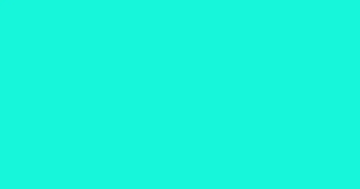 #16f6d9 bright turquoise color image
