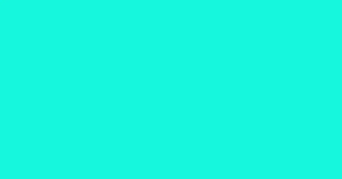 #16f7dc bright turquoise color image