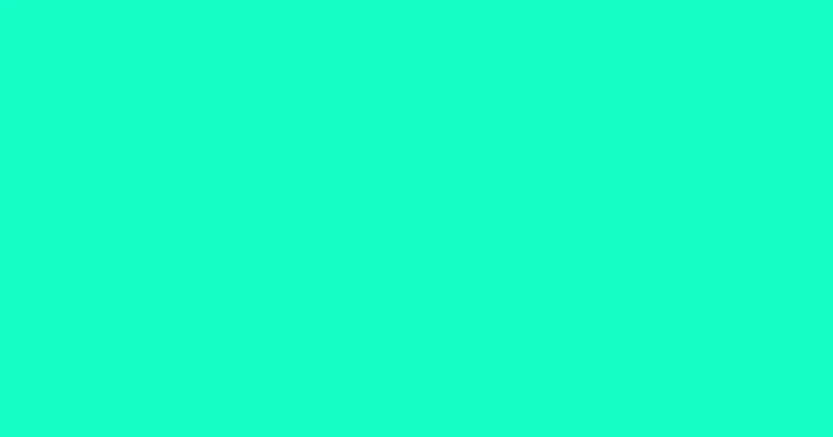#16fec9 bright turquoise color image