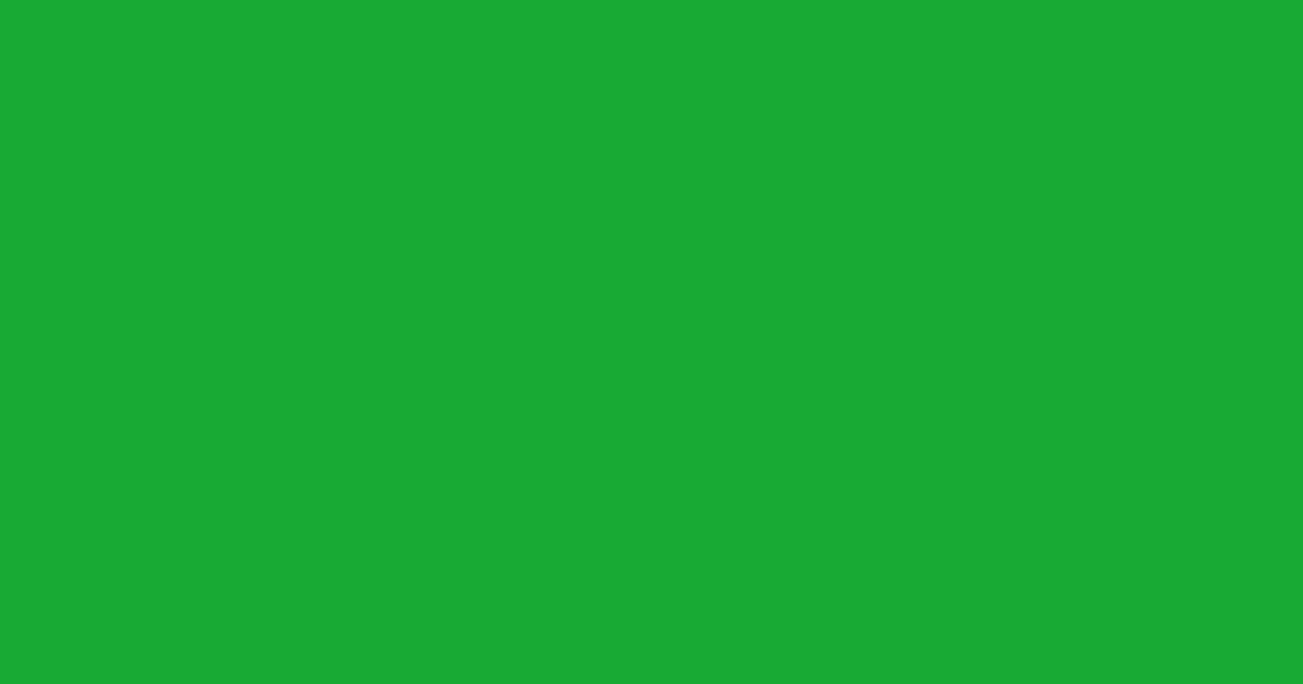 #17aa34 slimy green color image
