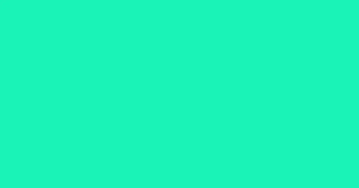 #19f3b7 bright turquoise color image