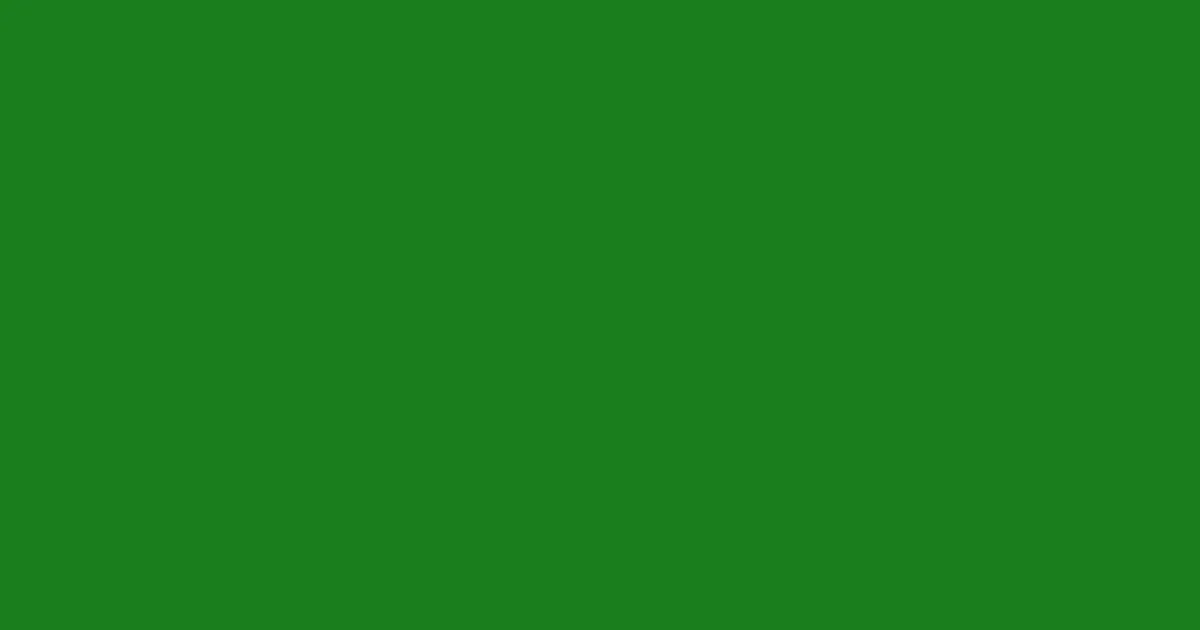 #1a7d1d forest green color image