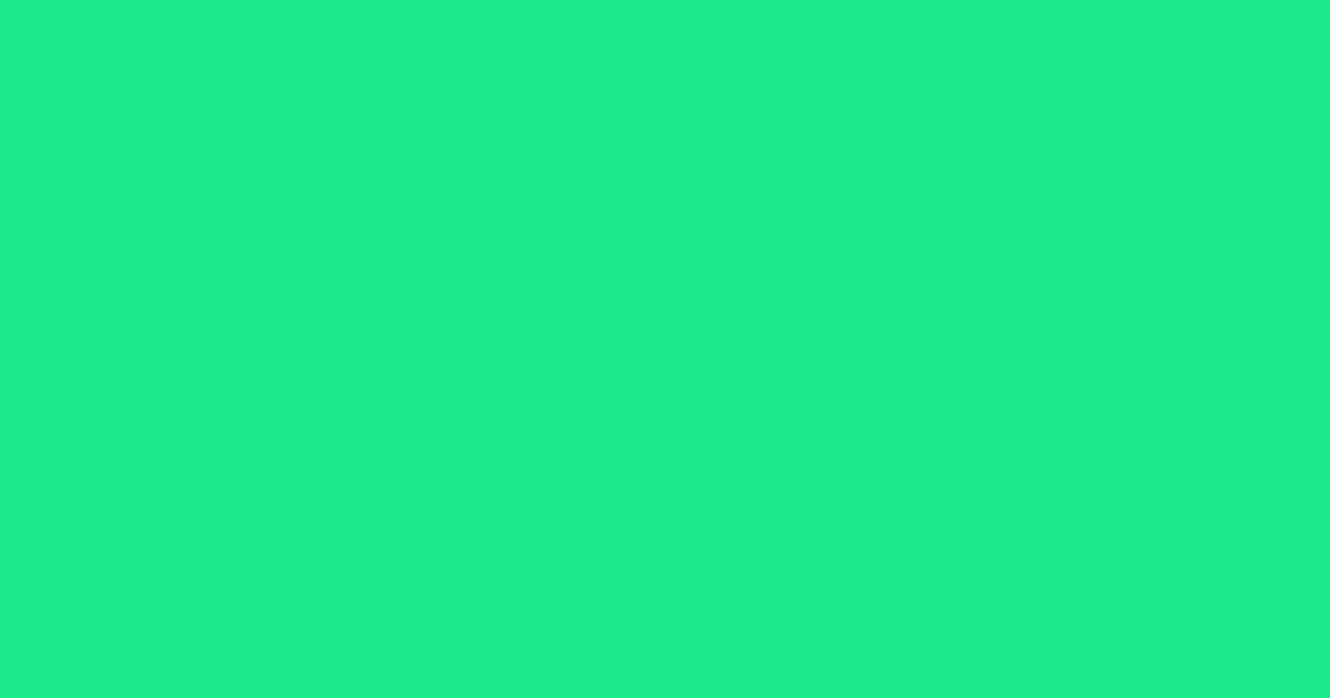 #1ae98b caribbean green color image