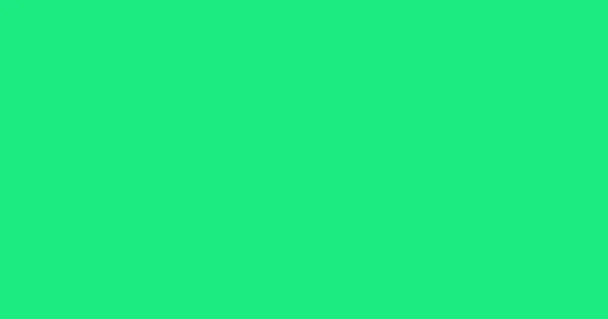 #1aeb7f caribbean green color image
