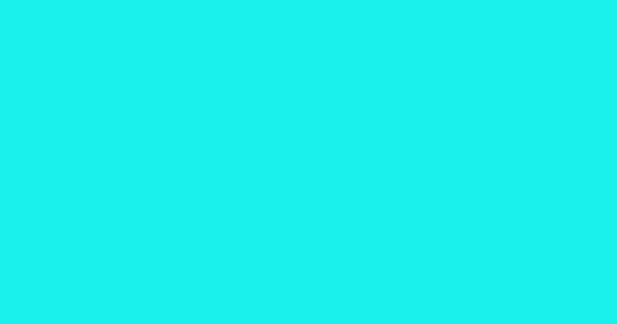 #1af0ec bright turquoise color image