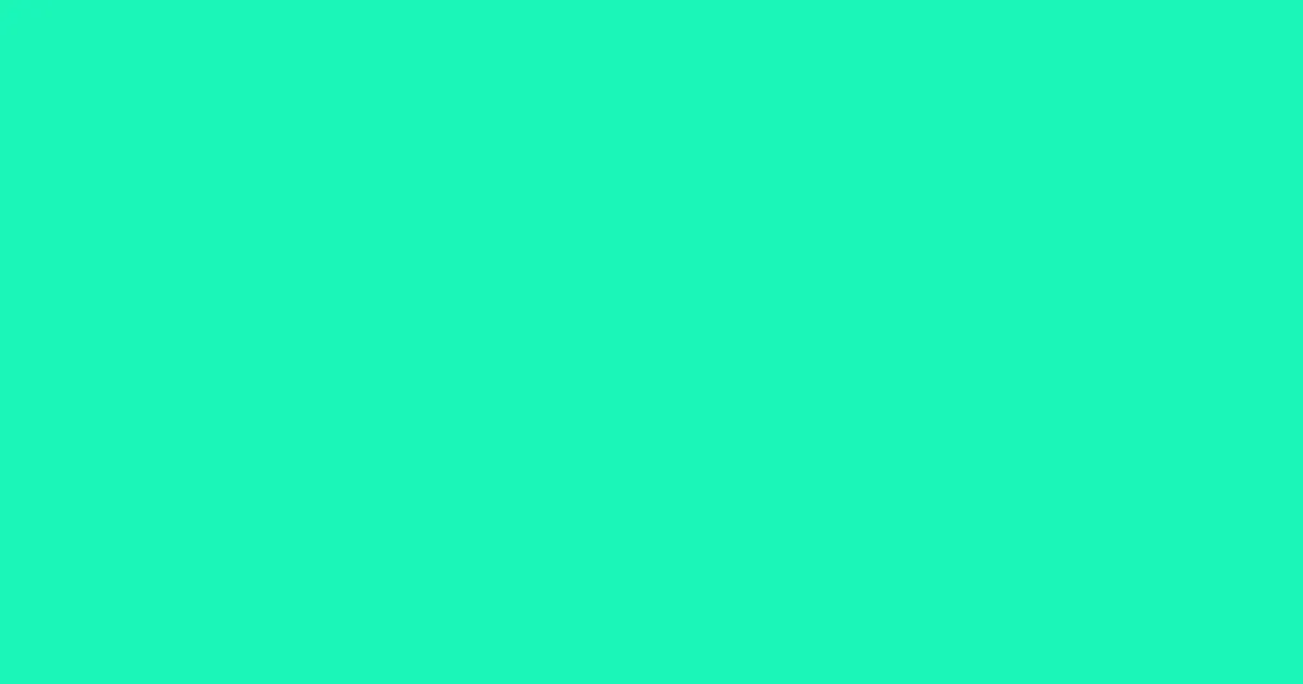 #1af6b7 bright turquoise color image