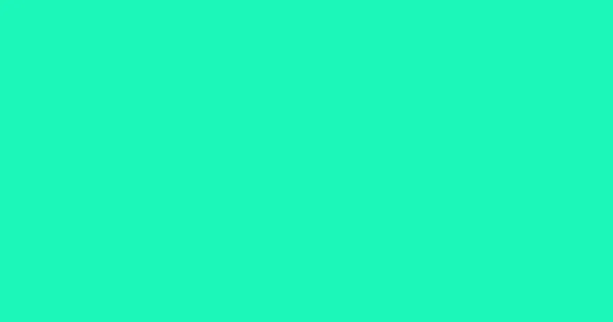 #1bf7b9 bright turquoise color image