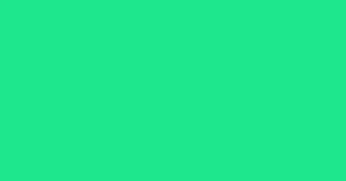 #1ee78b caribbean green color image