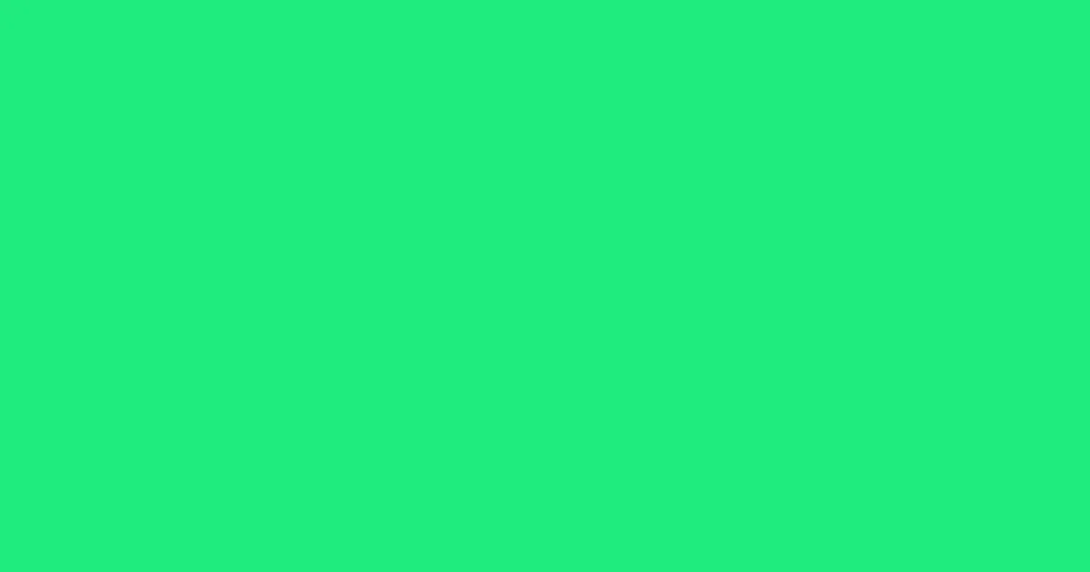 #1feb7d caribbean green color image