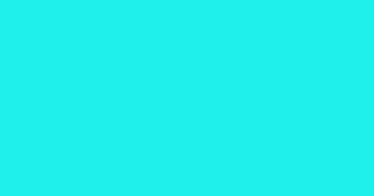 #20efeb bright turquoise color image