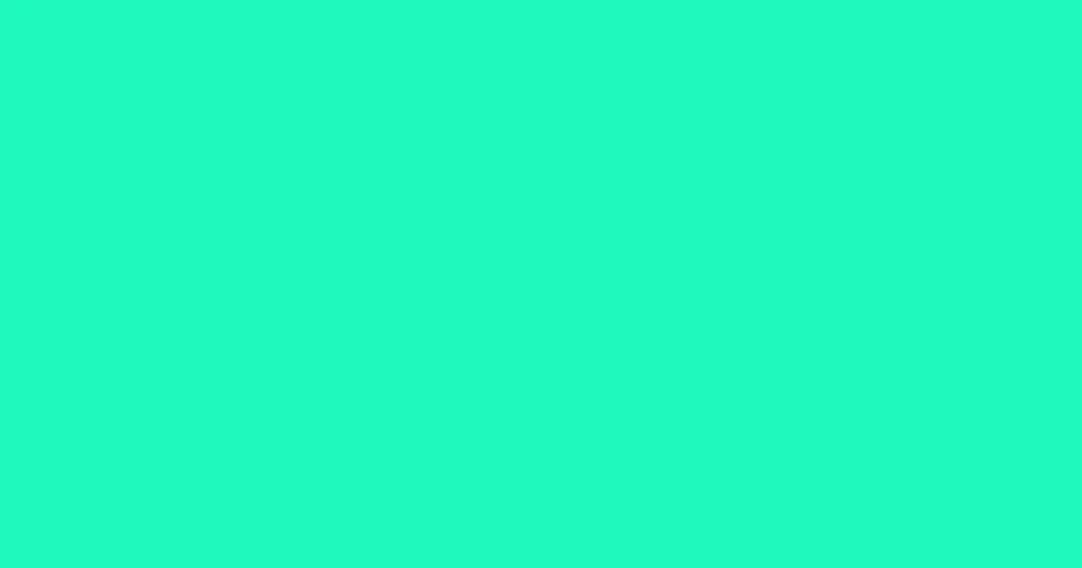 #20f8bc bright turquoise color image