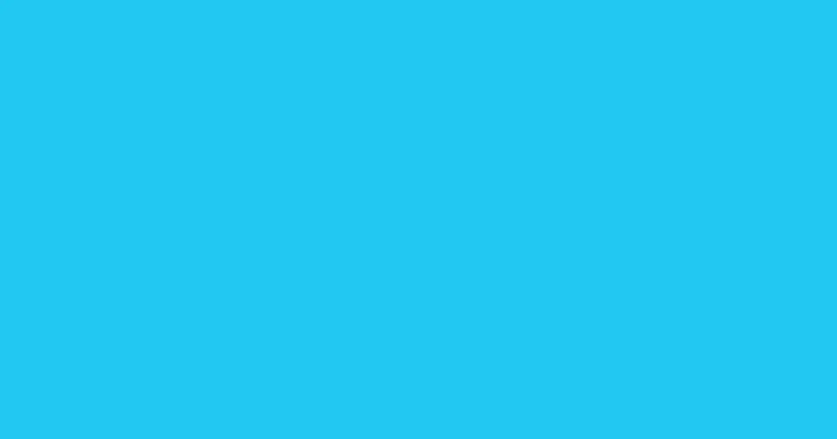 #21c8f2 bright turquoise color image
