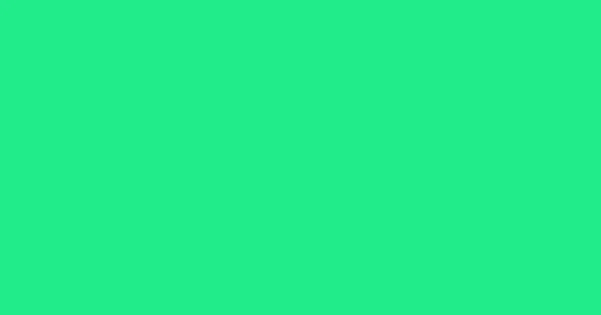 #21ec89 caribbean green color image
