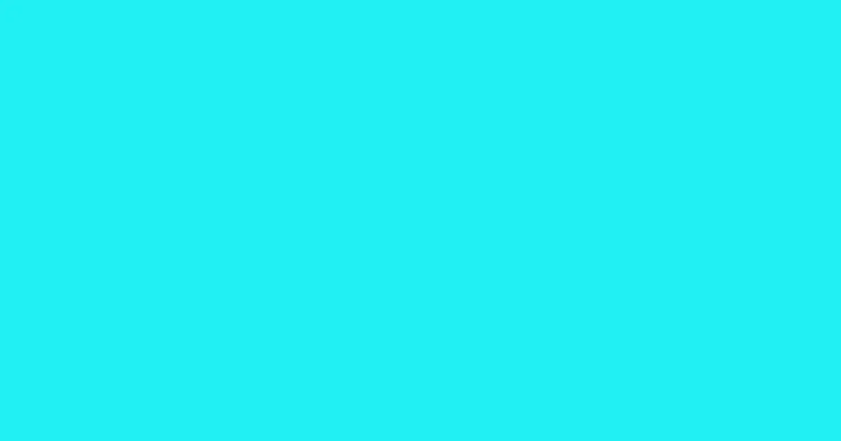 #21eff3 bright turquoise color image