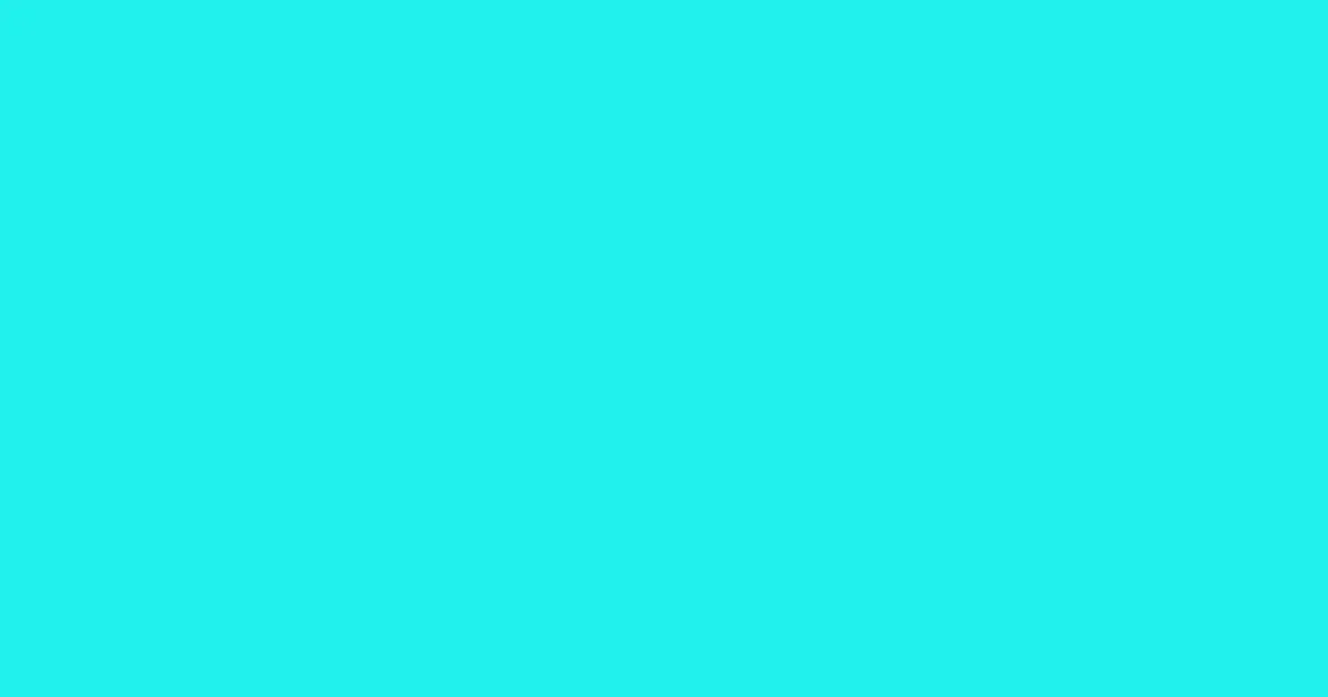 #21f0eb bright turquoise color image