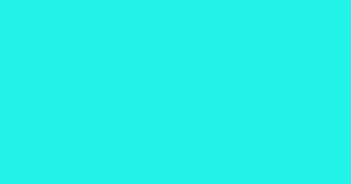 #21f3e6 bright turquoise color image