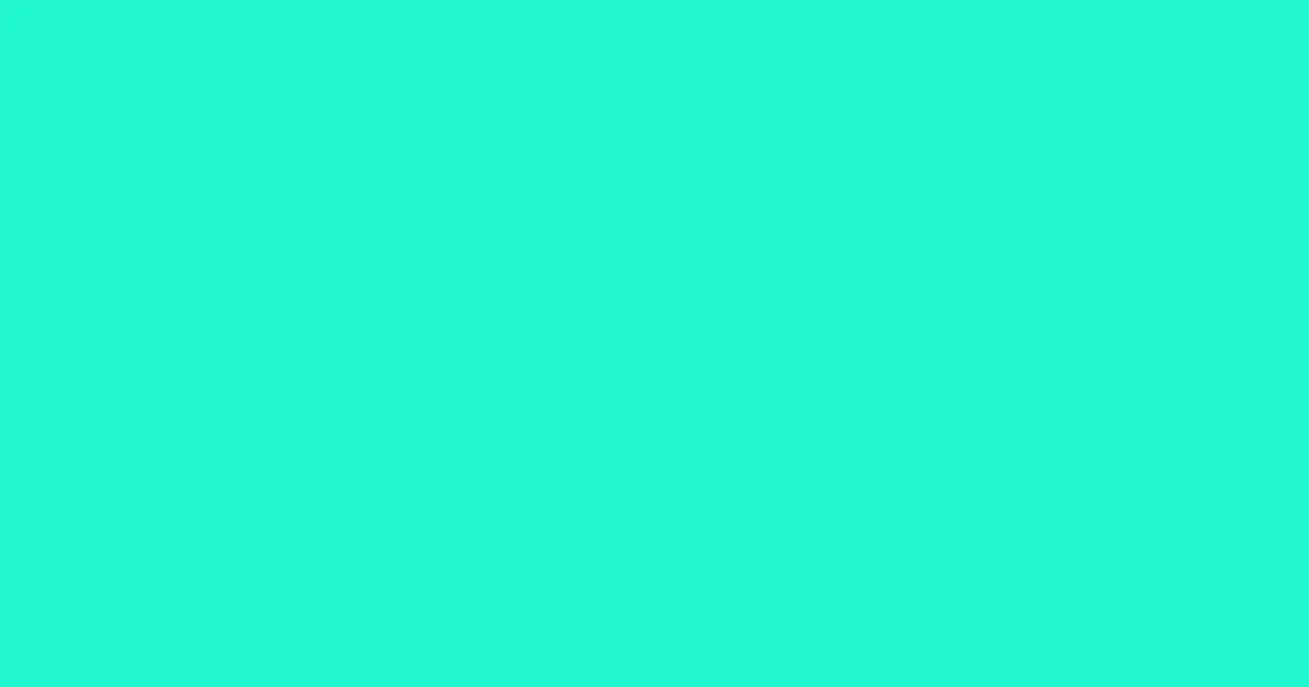 #21f7cf bright turquoise color image