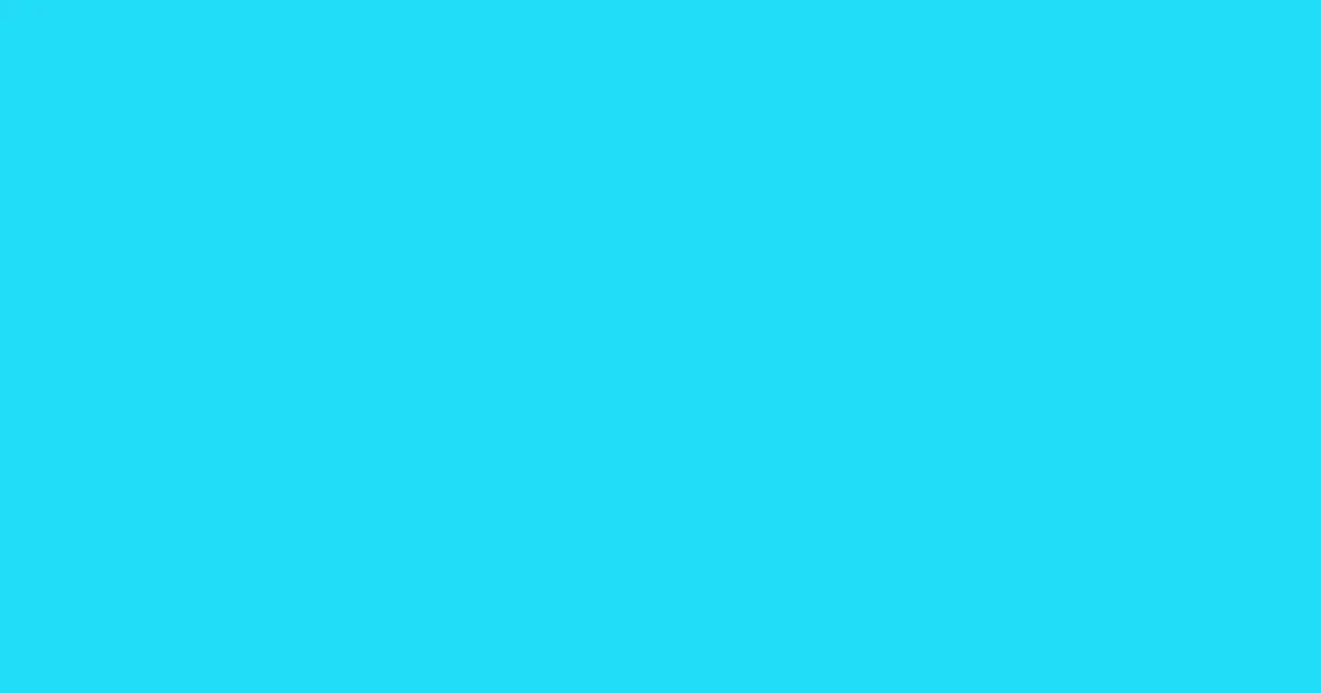 #22dbf8 bright turquoise color image
