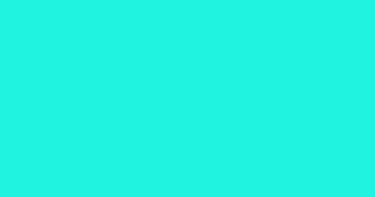 #22f3e1 bright turquoise color image