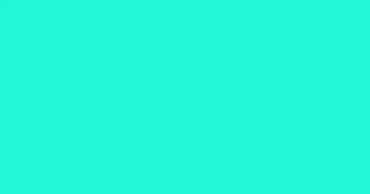 #22f6d6 bright turquoise color image