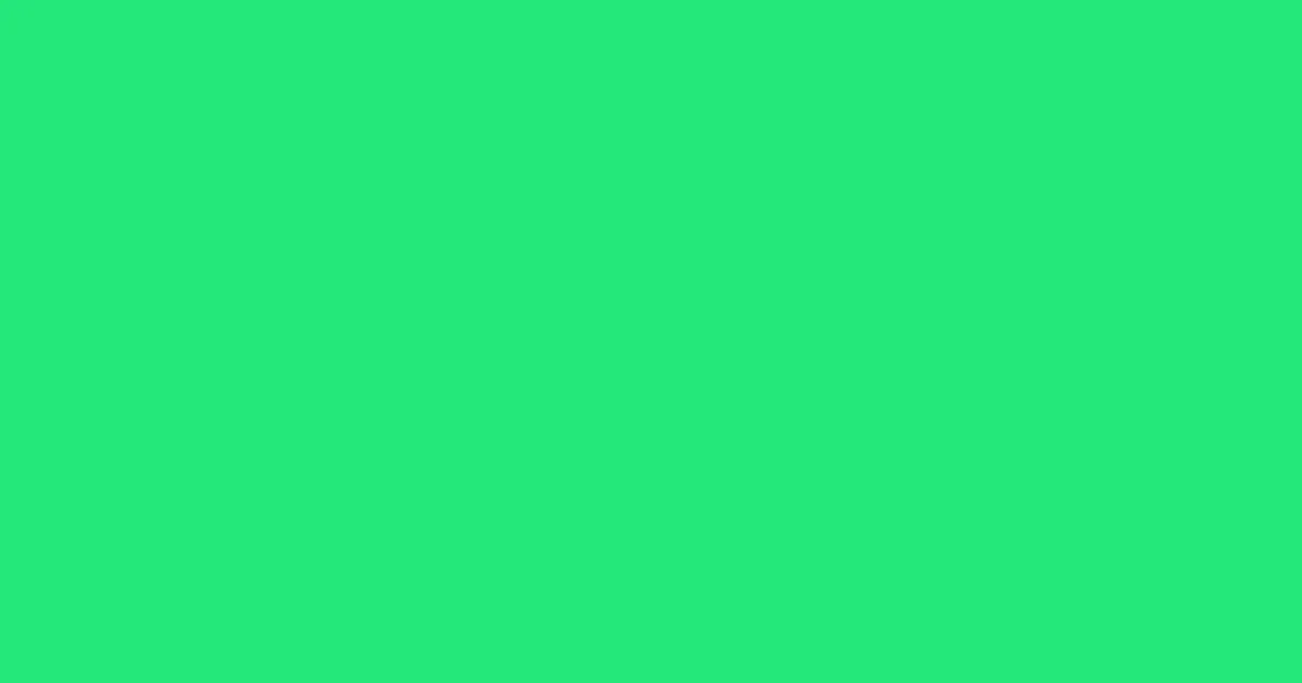 #24e77a caribbean green color image