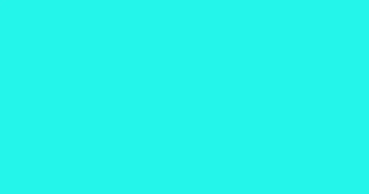 #24f6eb bright turquoise color image