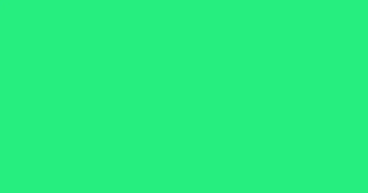 #25ed7f caribbean green color image