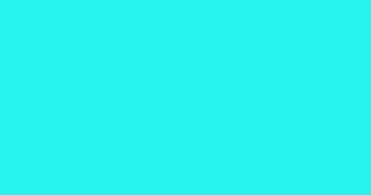 #25f4ec bright turquoise color image