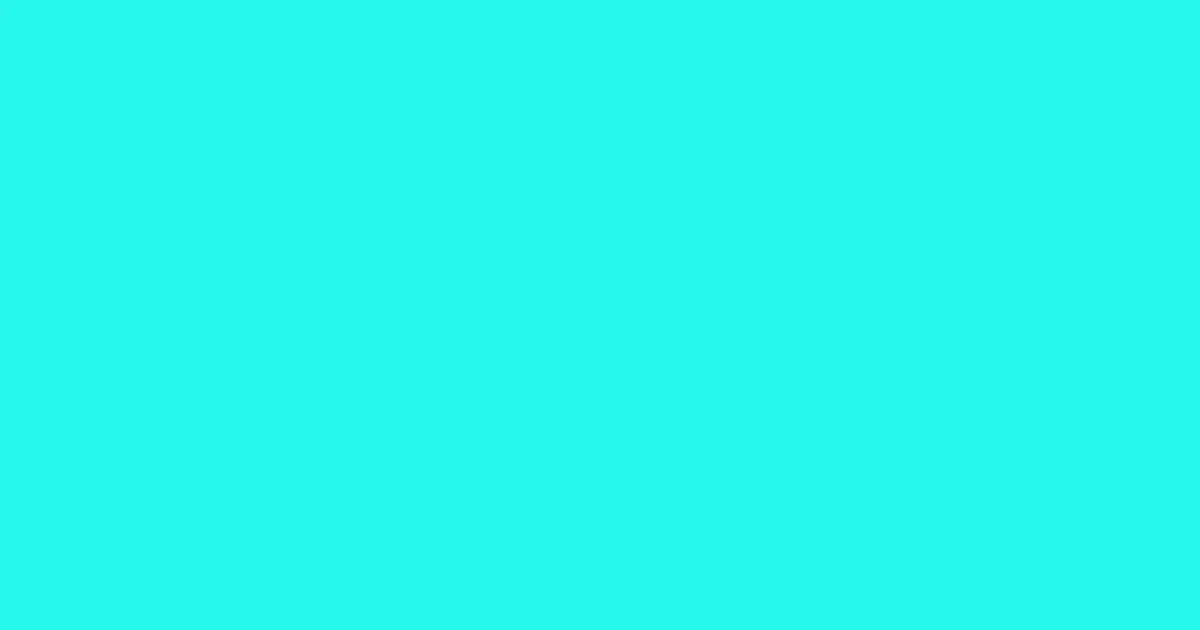 #27f9ee bright turquoise color image