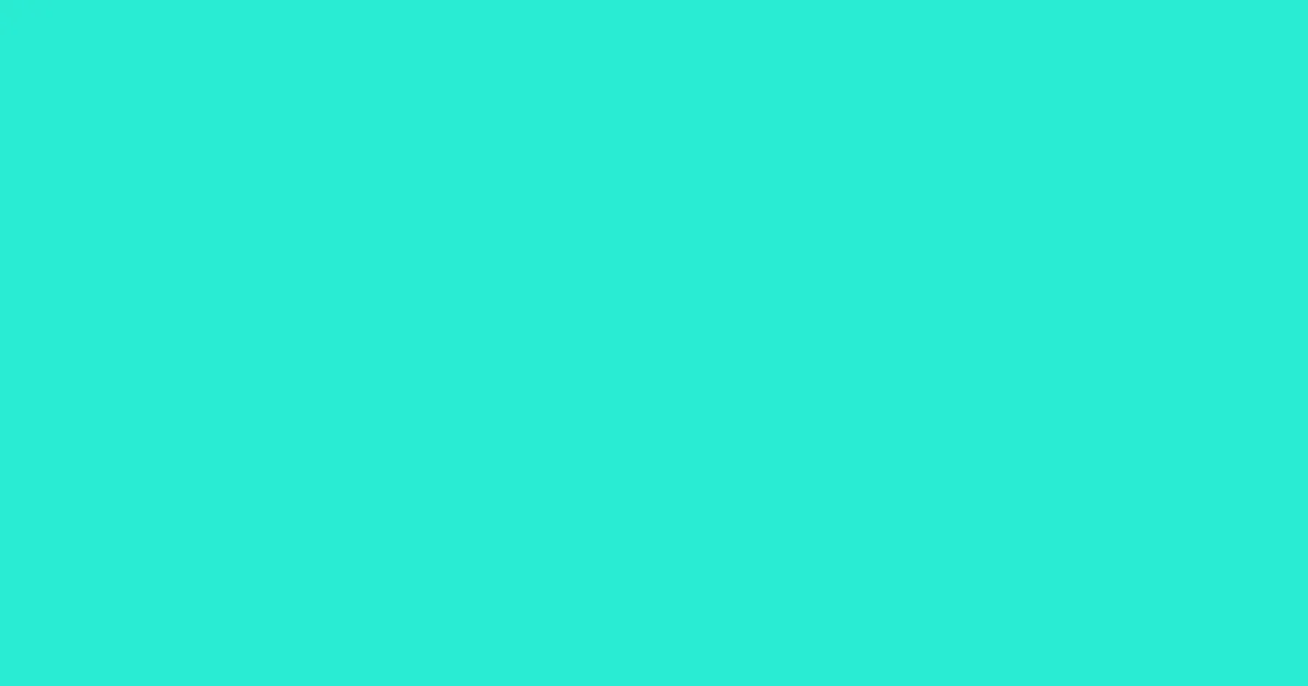 #28ecd2 bright turquoise color image