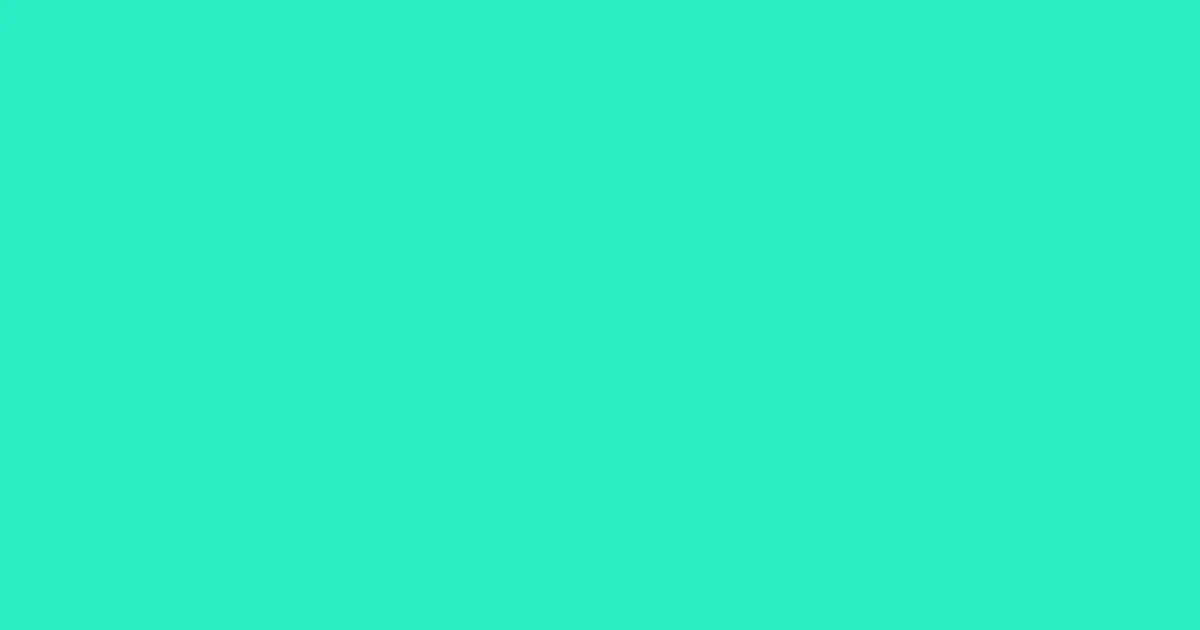 #28efc3 bright turquoise color image