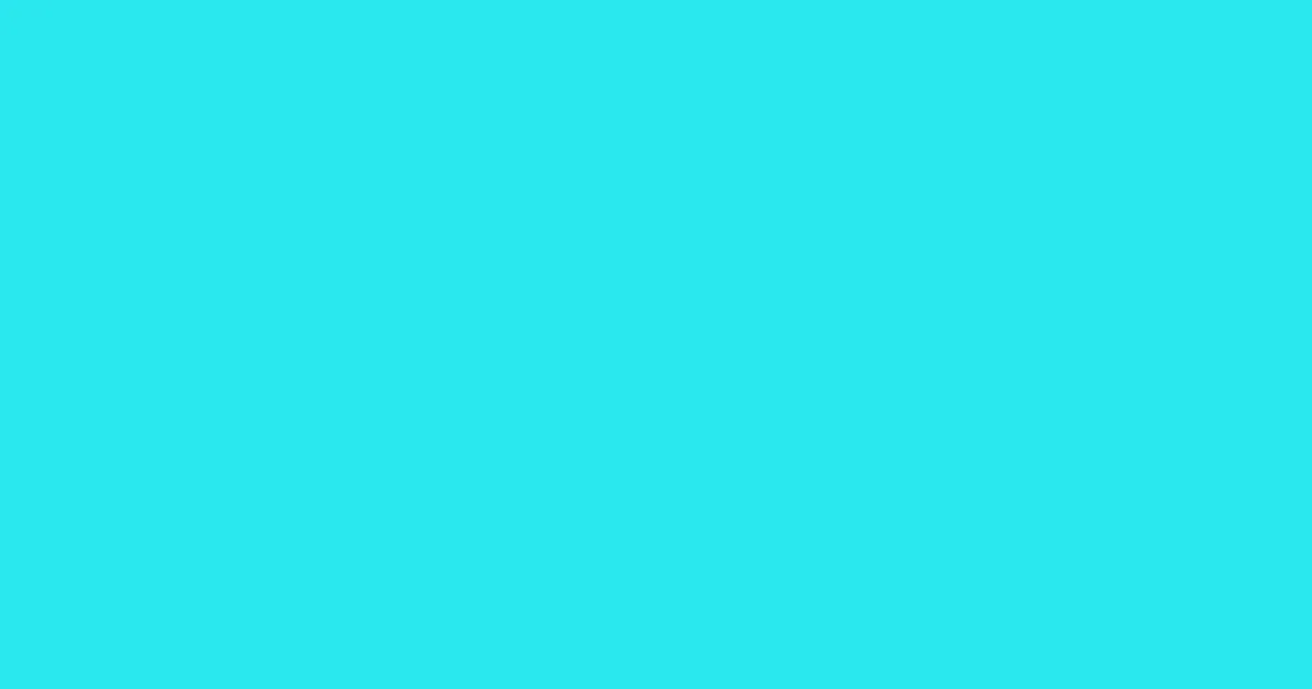 #29e8ef bright turquoise color image