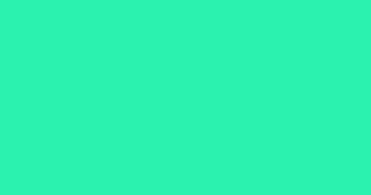 #29f2af caribbean green color image