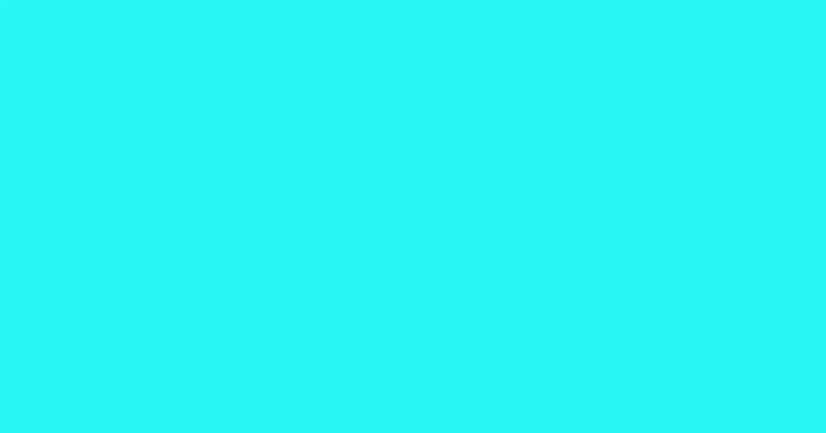 #29f6f6 bright turquoise color image