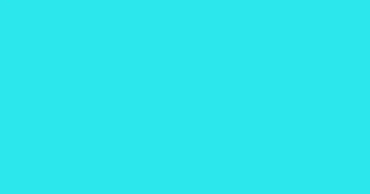 #2ae9ec bright turquoise color image