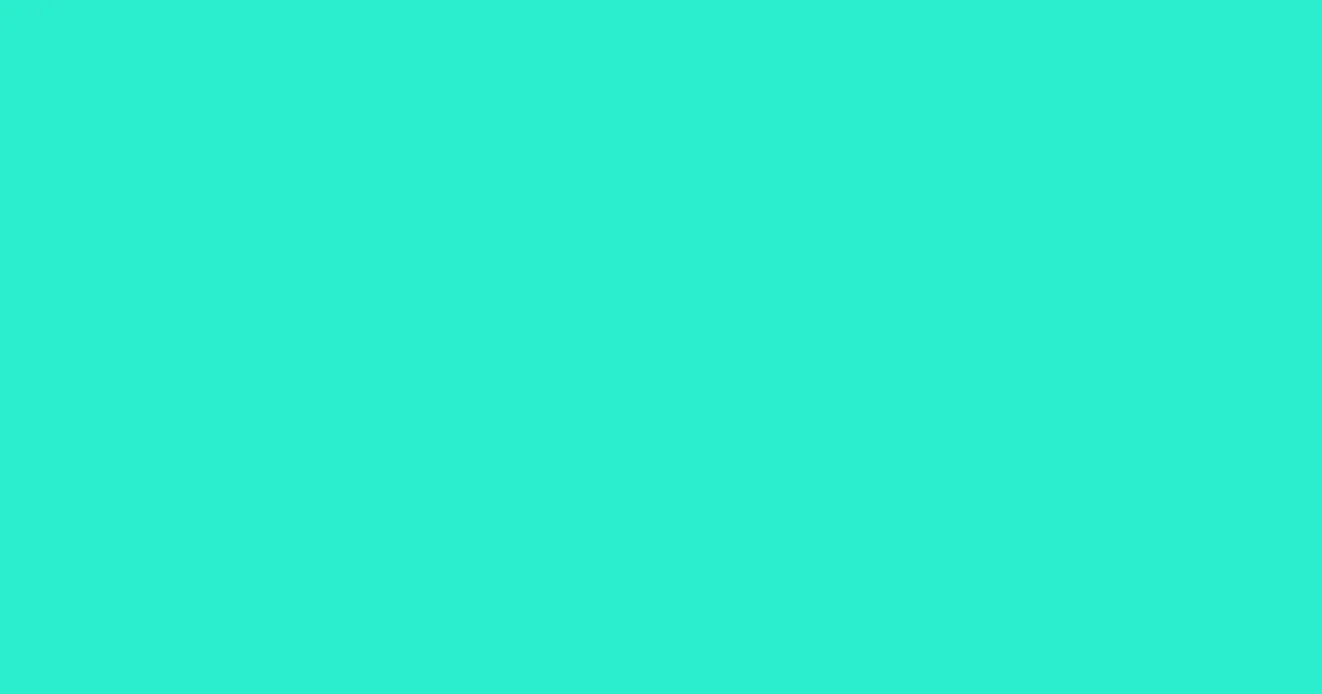 #2aeecd bright turquoise color image
