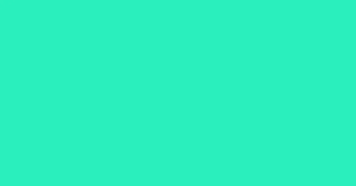 #2af0bd bright turquoise color image