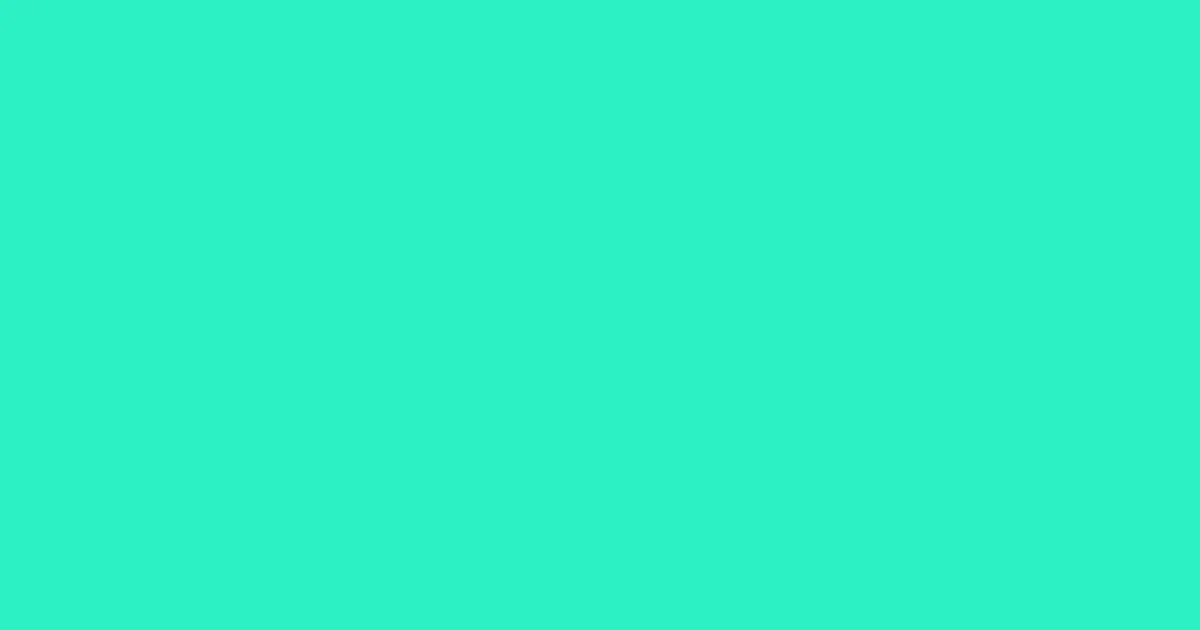 #2bf1c4 bright turquoise color image