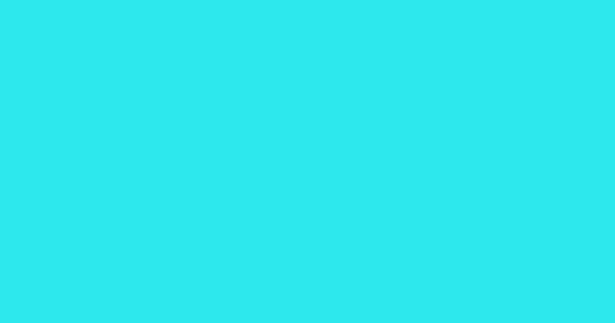 #2ce9ee bright turquoise color image